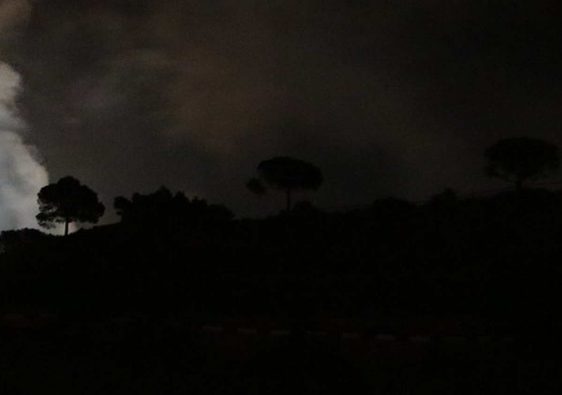 The Benidorm Cross at night