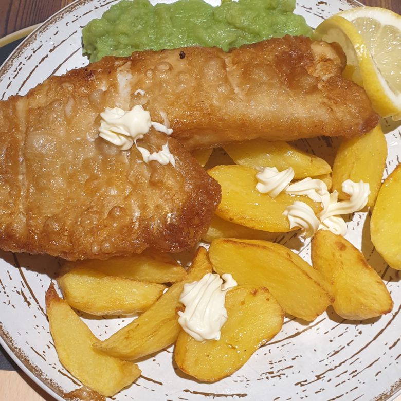 Fish and Chips at the Halfway House Benidorm