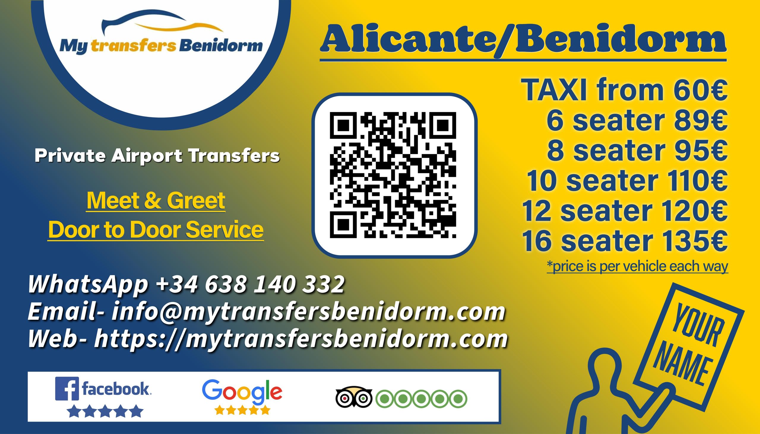 MyTransfersBenidorm — Alicante Airport transfers to Benidorm
