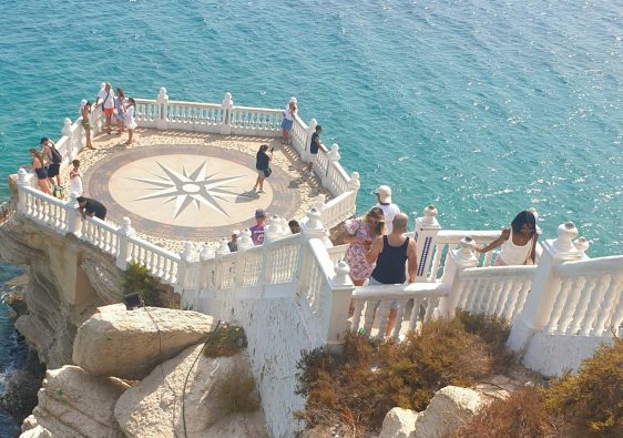 The Punta del Canfali mirador at the top of Benidorm Old Town, looking out over the sea