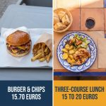 Benidorm fast food compared with a menu del dia
