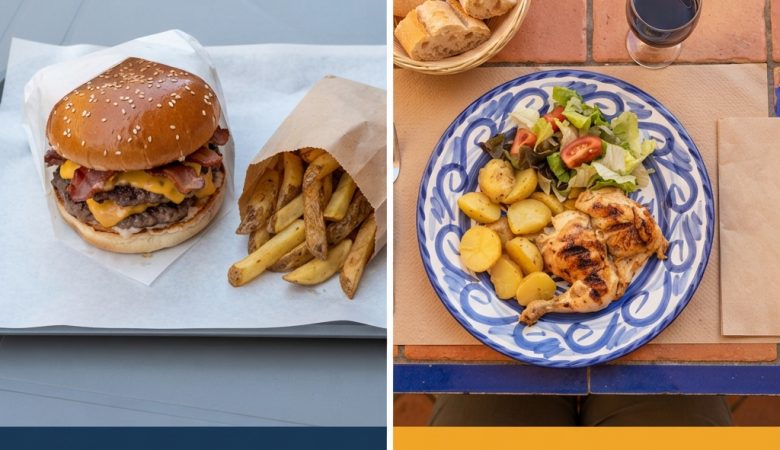 Benidorm fast food compared with a menu del dia