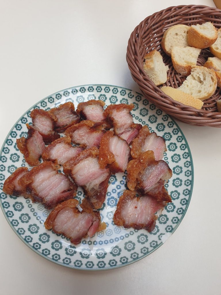 Torrezno de Soria, crispy pork belly, at La Juana in Benidorm Old Town